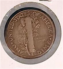 1942-P Mercury Dime Railroad Rim Error Silver US Mint Error